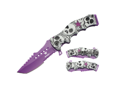 8" Xtreme Skullstrike Pocket Knife