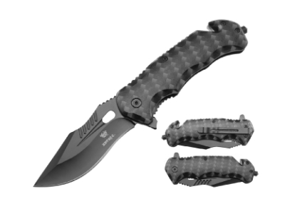 8" Xtreme Black diagonal Pocket knife