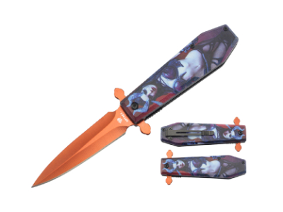 8" Xtreme Girl with horn Pocket knife