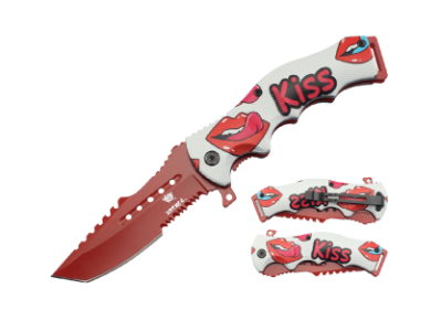 8" Xtreme Kiss design Pocket knife