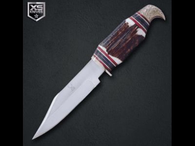 Eagle Fang Hunter Knife – 9.5″ Stag Grip