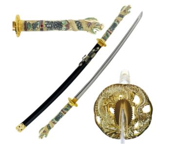 42.5″ CrimsonTatsu Katana – Gold Tsuba Edition