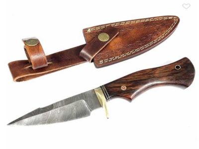  9.5″ Damascus Survival Knife Obsidian Claw