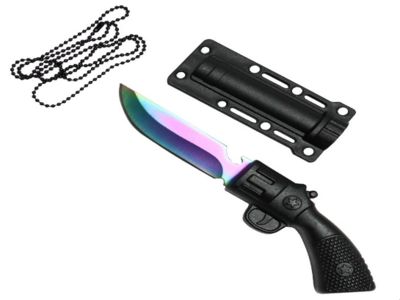 5.5″ GunNeck Tactical Necklace Knife – Rainbow