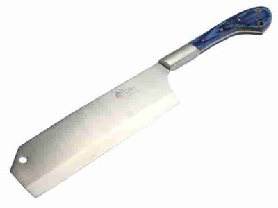 12″ BlueSteel Chef Knife – Blue Wood Handle