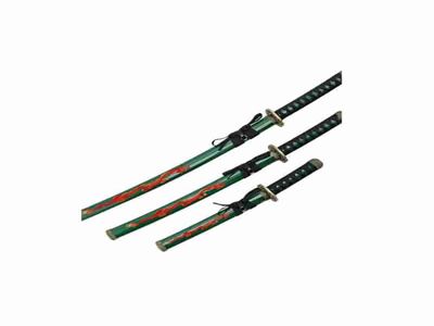 39″ Evergreen Fang Katana Set – Green