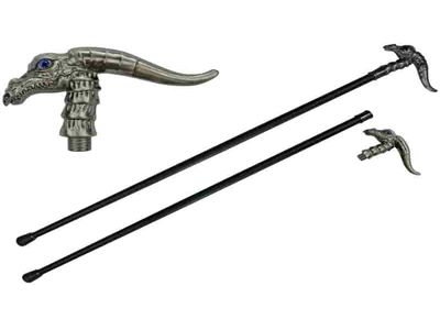 37″ Walking Cane with Zinc Handle 