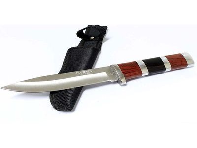 10″ Defender Xtreme Hunting Knife Stainless  Steel Blade with Wood Handle
