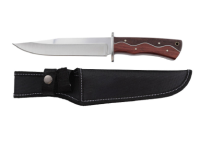 12.20" Xtreme 440C Clip Point Hunting Knife with Wood Finish