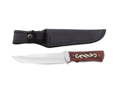 16" Xtreme Ironcrest Survival Knife with Wood-Metal Handle